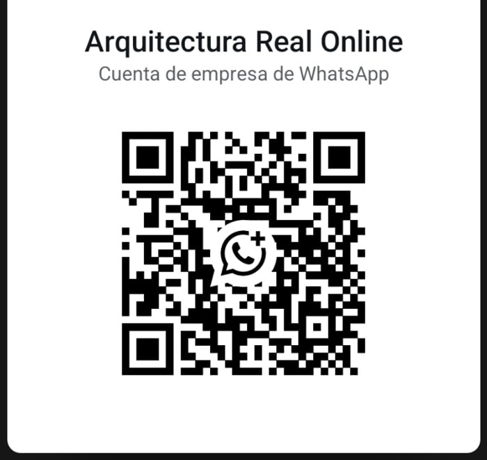 Codice QR per avviare una chat WhatsApp con Arquitectura Real Online