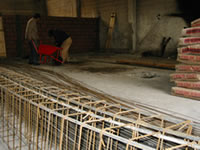 Cantiere in corso, 2004 — armatura del solaio