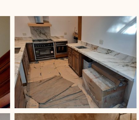 Cucina in cantiere, vista generale