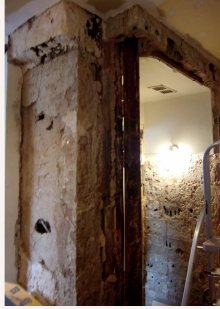 Cucina in cantiere, dettaglio