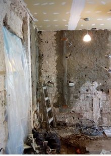 Cucina in cantiere, altra vista