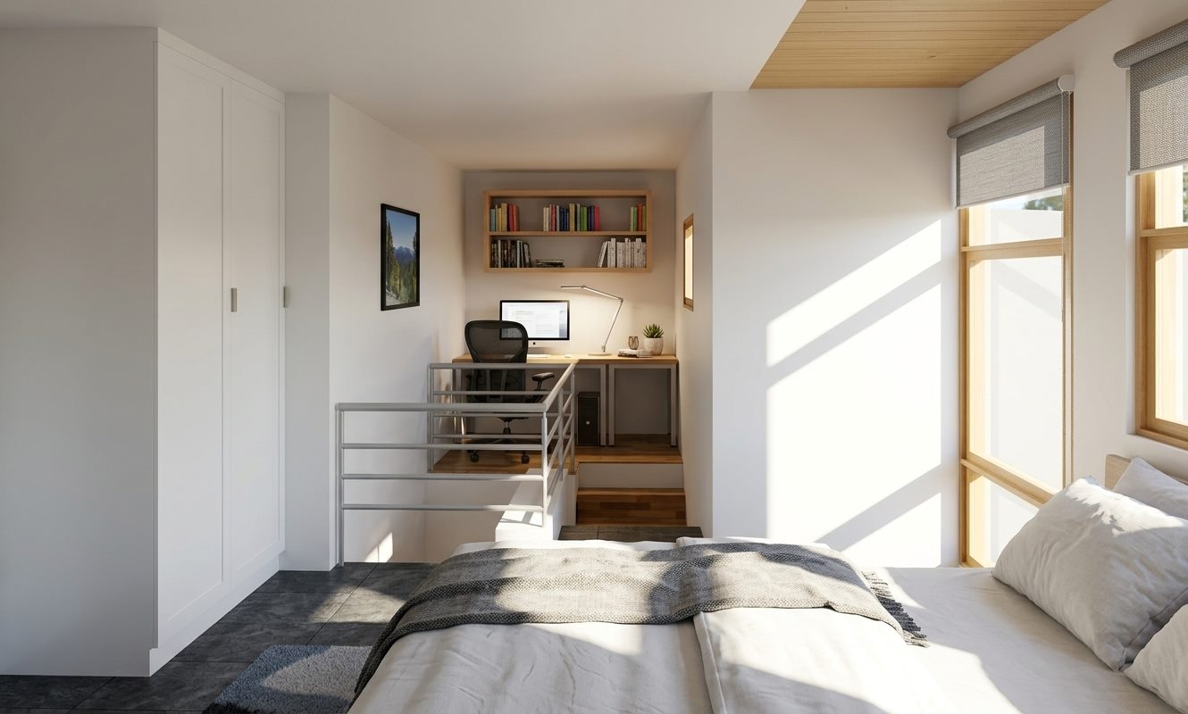 Unidad 3: dormitorio suite con home office